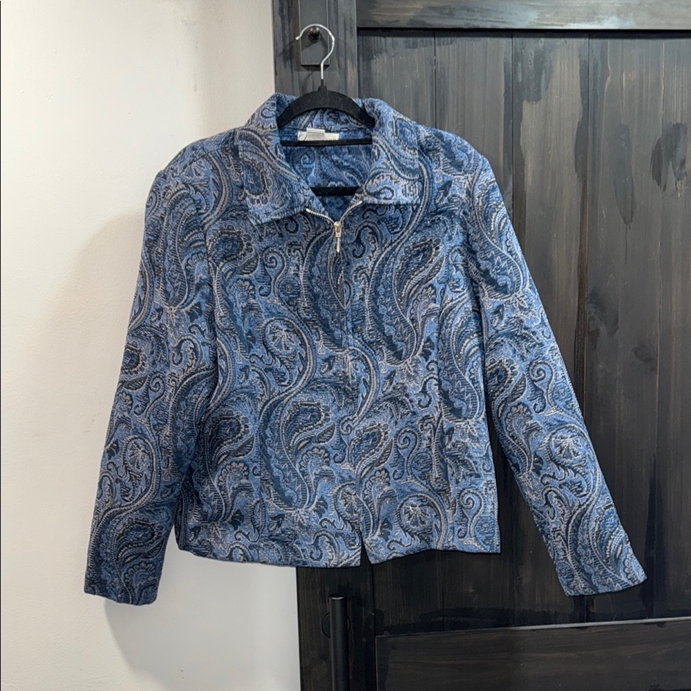 Dressbarn Blue Paisley Women's Blazer